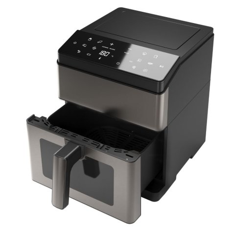 Freidora Por Aire Aiwa Kumada Afr-8000 1800w 12 Programas Cesta 8l Autoclean Negro