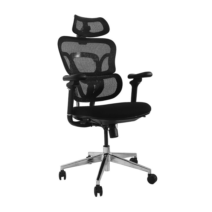 Silla De Oficina Ergonomica Equip 651053 Premium Color Negro Tapiceria Malla 5 Posiciones
