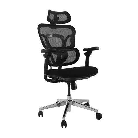 Silla De Oficina Ergonomica Equip 651053 Premium Color Negro Tapiceria Malla 5 Posiciones