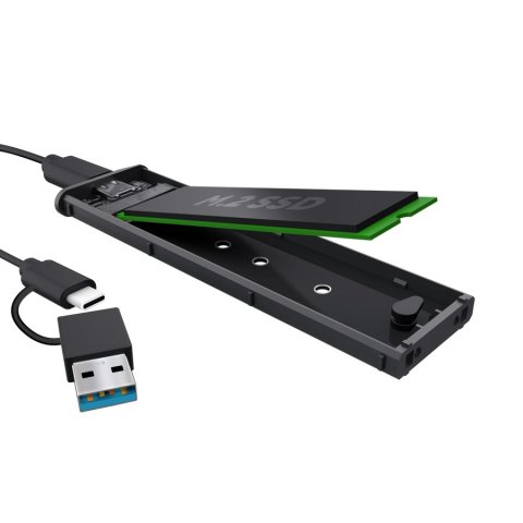 Caja Externa M.2 Usb-c Trust Para 2230 2242 2260 2280 Color Negro
