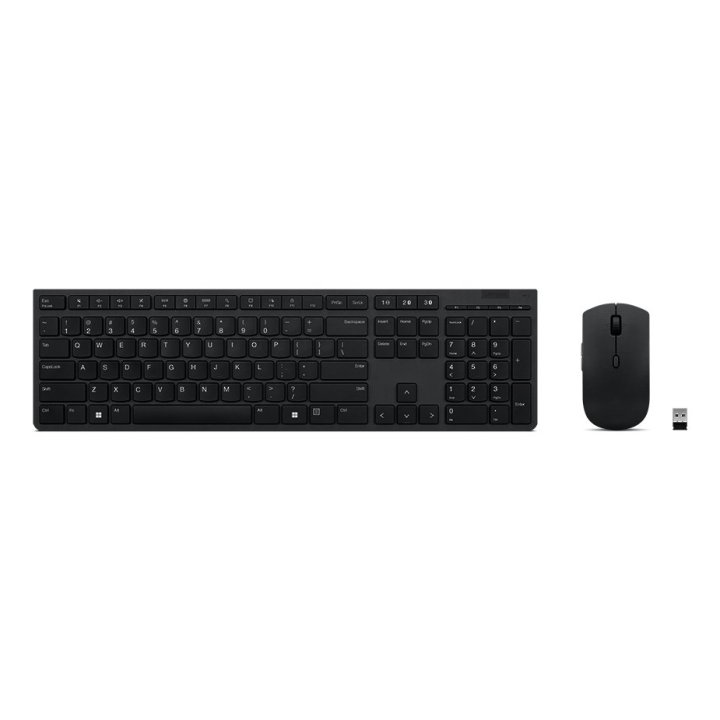 Teclado Y Mouse Lenovo Wireless Recargable  3 Dispositivos 2.4gz Y Bluetooth