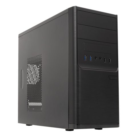 (km0) Caja Micro Atx Unyka Matx Dark Shadow Caja Negra Con 2 Bahías De 5.1 4 Con F.a 300w 85% Ee Cash30