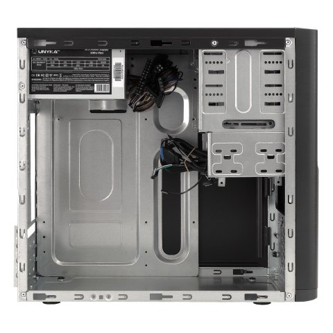 (km0) Caja Micro Atx Unyka Matx Dark Shadow Caja Negra Con 2 Bahías De 5.1 4 Con F.a 300w 85% Ee Cash30