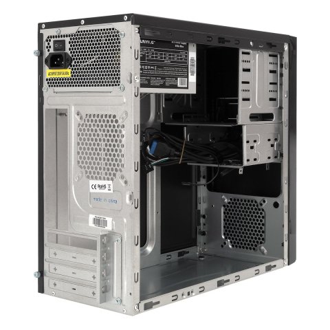 (km0) Caja Micro Atx Unyka Matx Dark Shadow Caja Negra Con 2 Bahías De 5.1 4 Con F.a 300w 85% Ee Cash30
