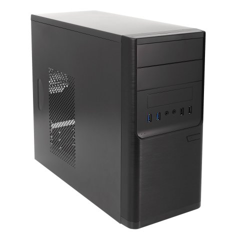 (km0) Caja Micro Atx Unyka Matx Dark Shadow Caja Negra Con 2 Bahías De 5.1 4 Con F.a 300w 85% Ee Cash30