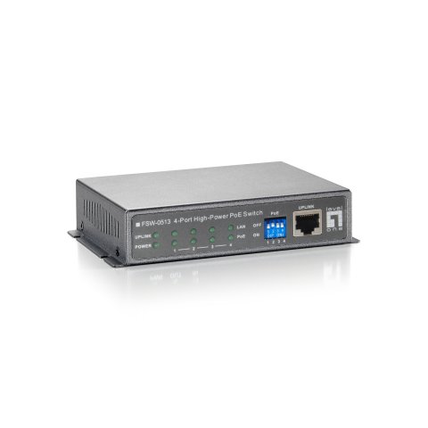Switch No Gestionable Level One Fsw-0513 5p 4xpoe 100mb 120w Carcasa Metalica