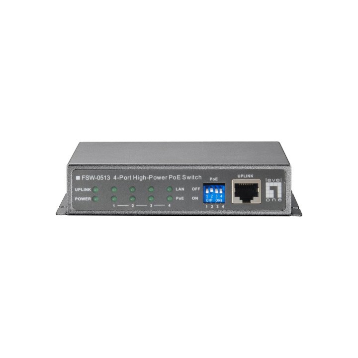 Switch No Gestionable Level One Fsw-0513 5p 4xpoe 100mb 120w Carcasa Metalica