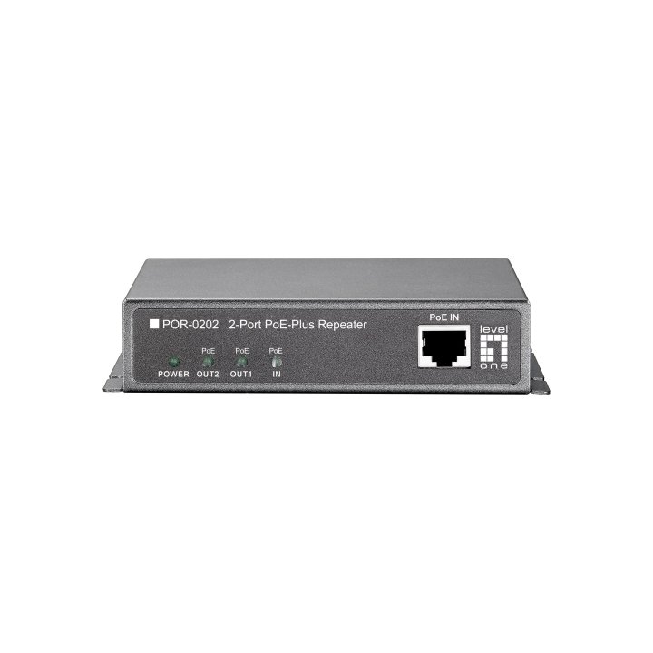 Poe Extender Level One Por-0202 Poe-plus 2 Puertos Conectable En Cascada Extiende 100m