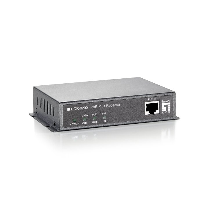 Poe Extender Level One Por-0200 1 Puertos Conectable En Cascada Extiende 100m Poe-plus