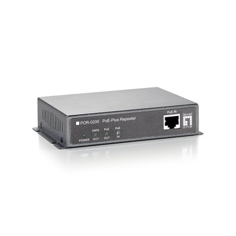 Poe Extender Level One Por-0200 1 Puertos Conectable En Cascada Extiende 100m Poe-plus