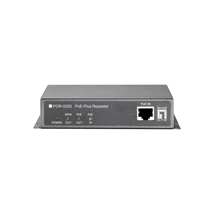 Poe Extender Level One Por-0200 1 Puertos Conectable En Cascada Extiende 100m Poe-plus