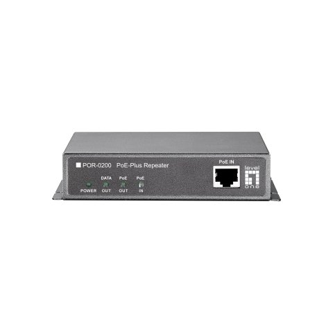 Poe Extender Level One Por-0200 1 Puertos Conectable En Cascada Extiende 100m Poe-plus