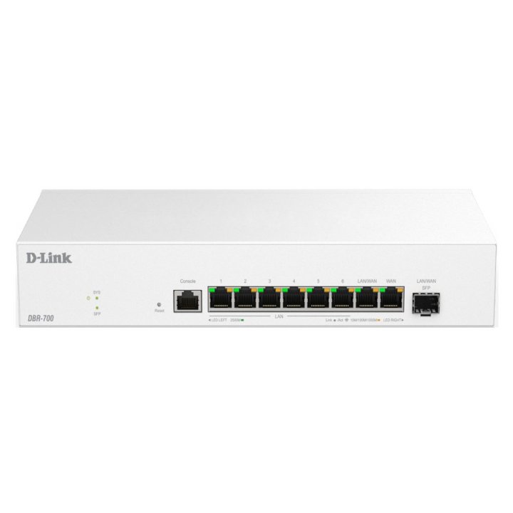 Router Empresarial D-link Dbr-700 1xgiga 2,5g Wan 1xgiga 2,5g Wan lan 6xgiga 2,5g Lan 1x2,5g sfp