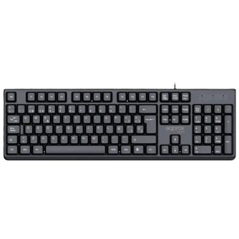 Teclado Approx Appmx205 Usb Cable 1.45m Ligero Y Compacto Color Negro