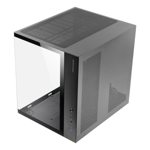 Caja Atx Cube Mars Gaming Mcvone Negra Cristal Continuo Gpu 334mm 1x3.5 2x2.5 