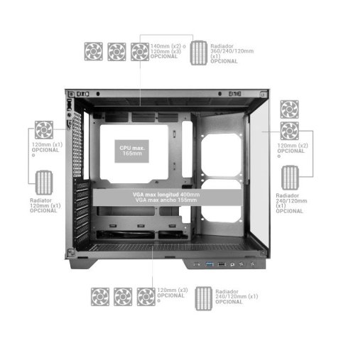 Caja Atx Cube Mars Gaming Mcmirage Blanco...