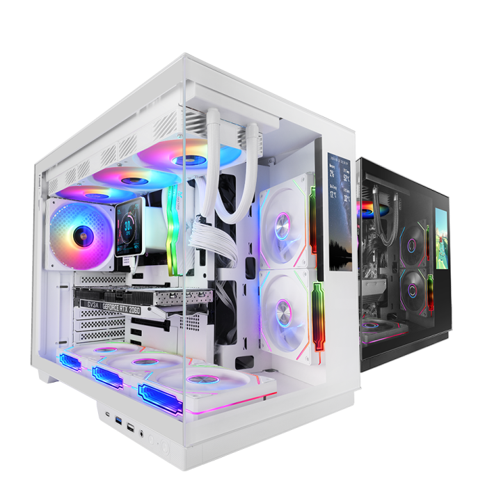 Caja Atx Cube Mars Gaming Mcmirage Blanco...