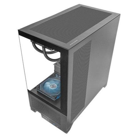 Caja Atx Semitorre Mars Gaming Mclcdx Negro Cristal Templado Continuo Lcd Gpu 425mm 3x2.5 O 3x3.5