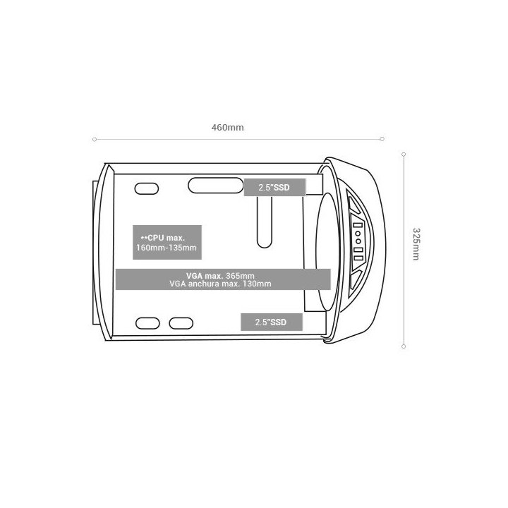 Caja Microatx Gaming Mars Gaming Mccylon Blanco...