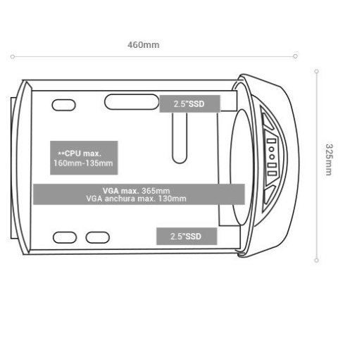 Caja Microatx Gaming Mars Gaming Mccylon Blanco...
