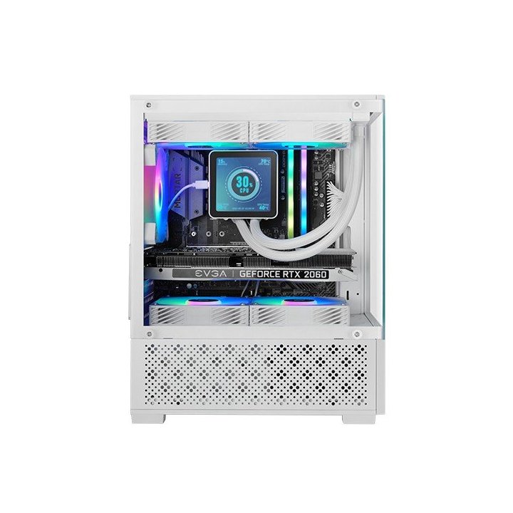 Caja Microatx Gaming Mars Gaming Mc-se2w Blanco Cristal Continuo Gpu 290mm 1x3.5 2x2.5 
