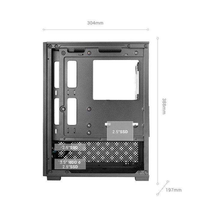 Caja Microatx Gaming Mars Gaming Mc-se2w Blanco...