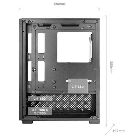 Caja Microatx Gaming Mars Gaming Mc-se2w Blanco...