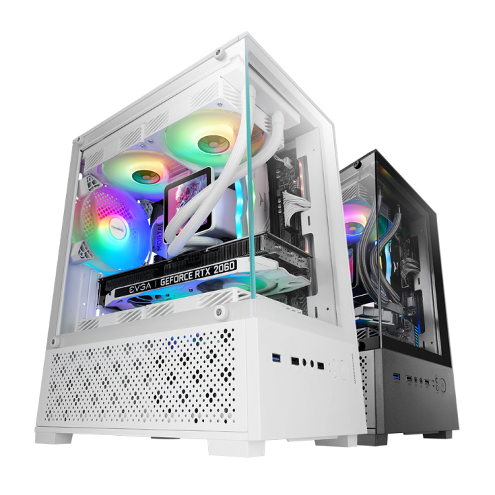 Caja Microatx Gaming Mars Gaming Mc-se2w Blanco...