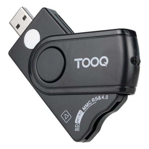 Lector Externo De Dnie Tooq Vision Tqr-3012b Usb-a 2.0 Dnie 4.0  Sim Sd Sf Negro