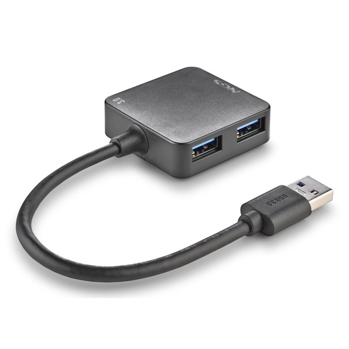 Hub  Usb 3.0 Ngs Ihub Tiny 3.0 4xusb-a Cable Integrado Color Negro