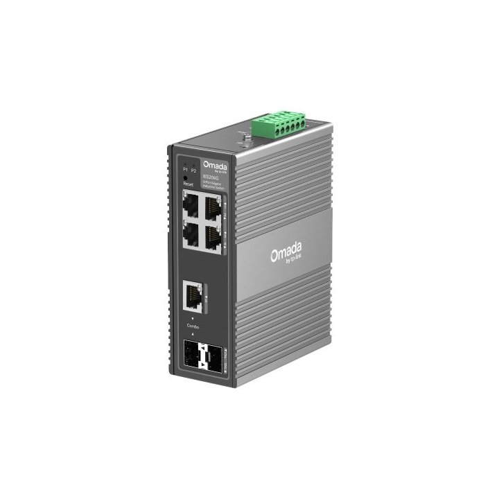 Switch Gestionable L2 Tp-link Ies206g 4xrj45 Gb 1xrj45 sfp Gb 1xsfp Gb Diseño Industrial