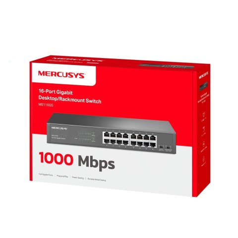 Switch No Gestionable Mercusys Ms116gs 16p...