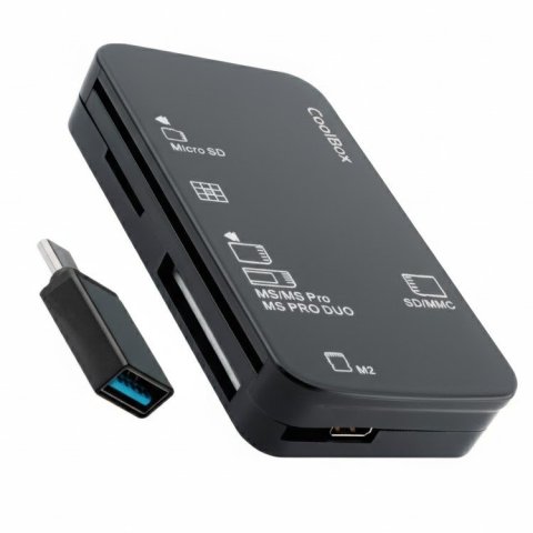 Card Reader Externo Coolbox Cre4ac Usb 3.0 Sd/sdhc/sdxc Microsd/tflash Ms Dnie 4.0 Adaptador Usb-c