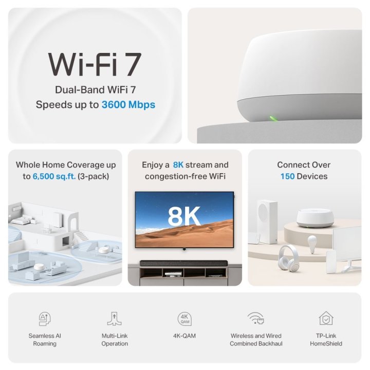 Punto De Acceso Interior Mesh Wifi 7 Tp-link...