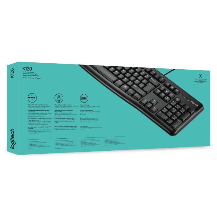 Teclado Logitech K120 Retail Ingles Usa P n 920-002479