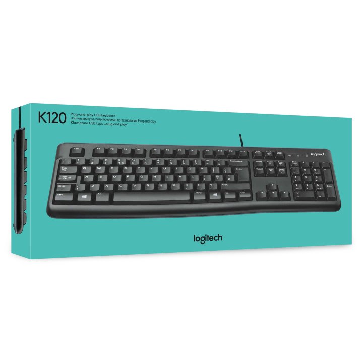 Teclado Logitech K120 Retail Ingles Usa P n 920-002479
