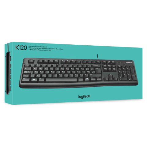 Teclado Logitech K120 Retail Ingles Usa P n 920-002479