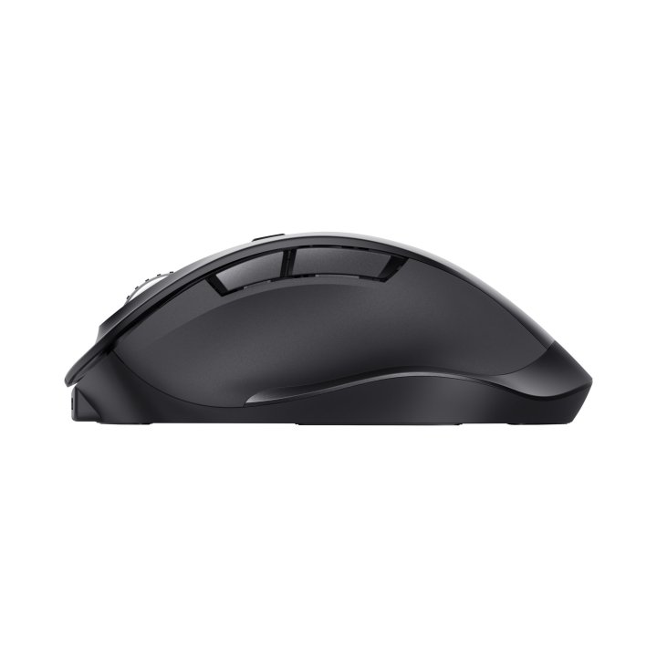 Mouse Trust Bluetooth Fyda Negro 2400 Dpi Ajustable 6 Botones 
