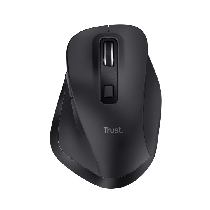 Mouse Trust Bluetooth Fyda Negro 2400 Dpi Ajustable 6 Botones 