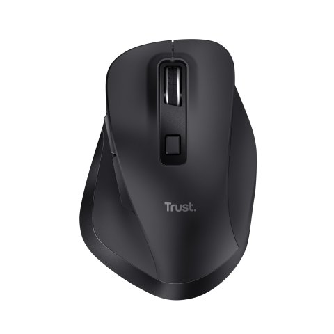 Mouse Trust Bluetooth Fyda Negro 2400 Dpi Ajustable 6 Botones 