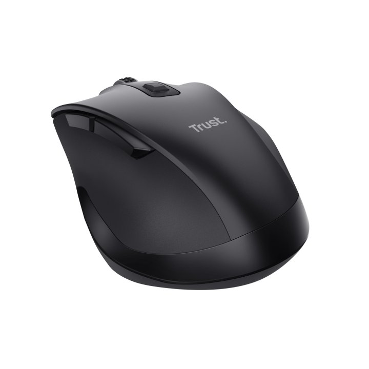 Mouse Trust Bluetooth Fyda Negro 2400 Dpi Ajustable 6 Botones 