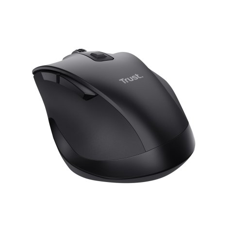 Mouse Trust Bluetooth Fyda Negro 2400 Dpi Ajustable 6 Botones 