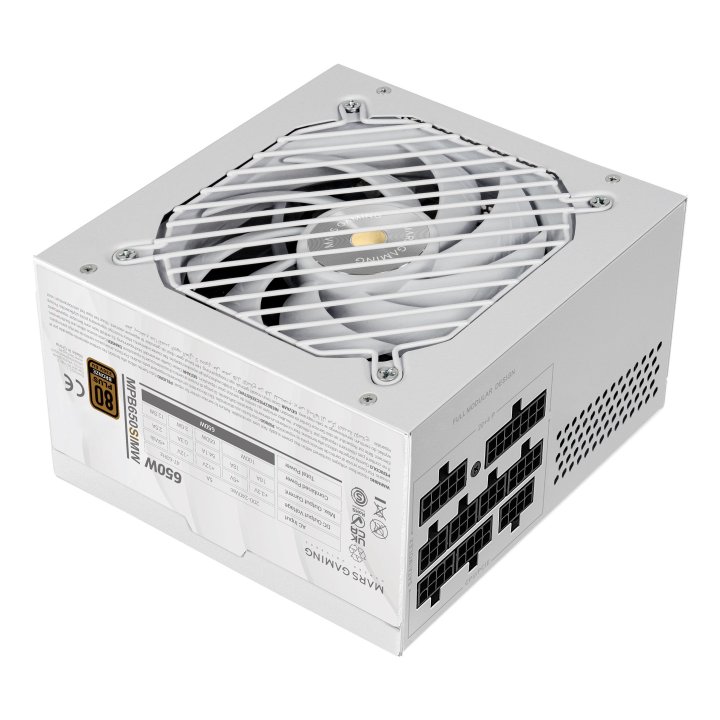 Fuente De Alimentacion Mars Gaming 650w Mpb650simw Modular Extreme Silence 80 Plus Bronze Blanco