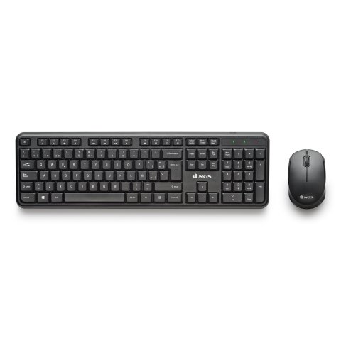 Teclado Y Mouse Ngs Wireless Harmonykit 12 Teclas Multimedia 1200dpi Color Negro
