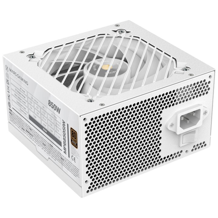 Fuente De Alimentacion Mars Gaming 850w Mpb850siw Extreme Silence 80 Plus Bronze Blanco