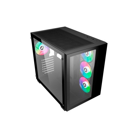Caja Atx Semitorre Abysm Danube Sava 285 Black 1x3.5" 2x2.5" Usb-c Gpu Max 410mm