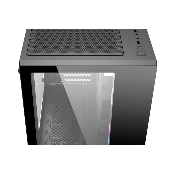 Caja Atx Semitorre Abysm Danube Sava 285 Black 1x3.5" 2x2.5" Usb-c Gpu Max 410mm