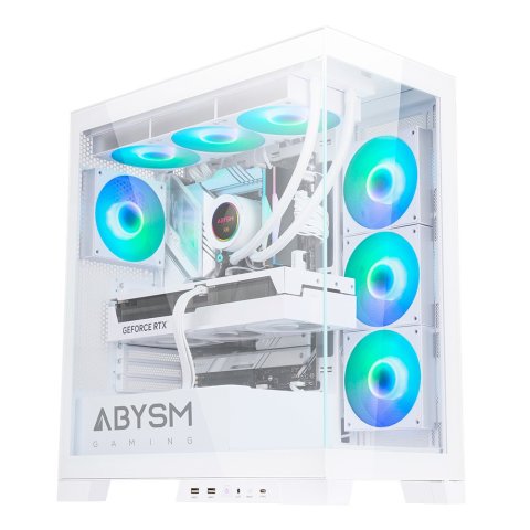 Caja Atx Semitorre Abysm Danube Sava H500 White 1x3.5" 1x2.5" Usb-c Gpu Max 430mm