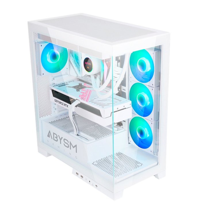 Caja Atx Semitorre Abysm Danube Sava H500 White 1x3.5" 1x2.5" Usb-c Gpu Max 430mm