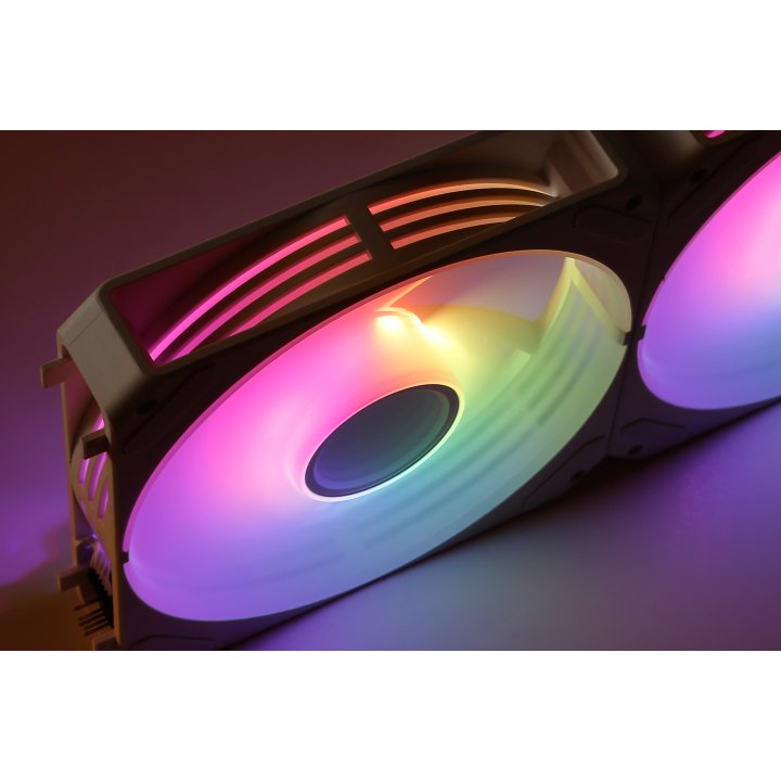 Kit 3xventilador Interno Abysm Arclight 2.0 Argb White Conexion En Serie